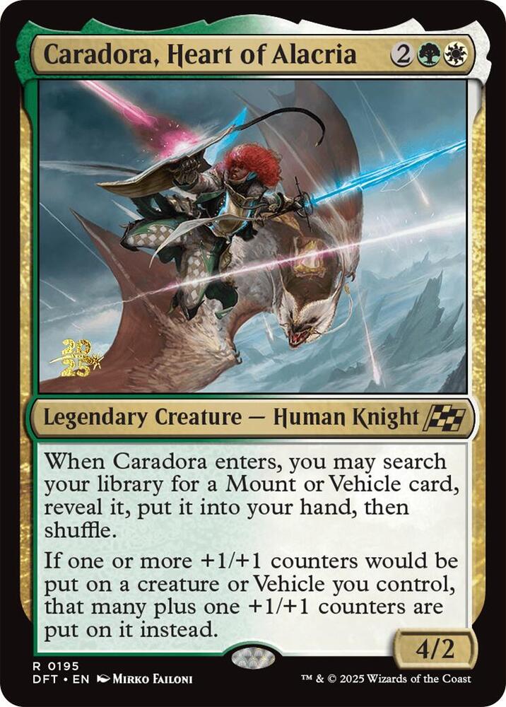 Caradora, Heart of Alacria (195) [Prerelease Cards]
