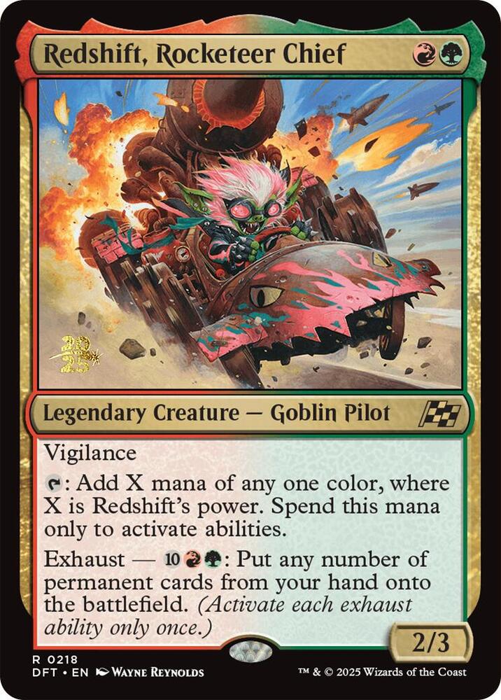 Redshift, Rocketeer Chief (218) [Prerelease Cards]