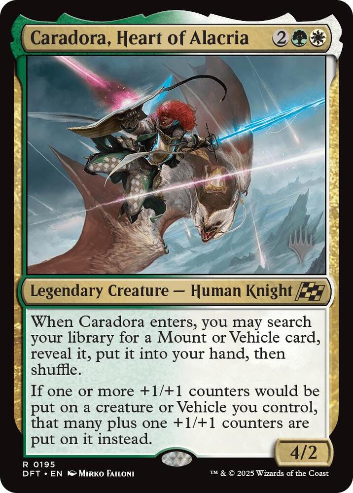 Caradora, Heart of Alacria (195) [Aetherdrift Promos]