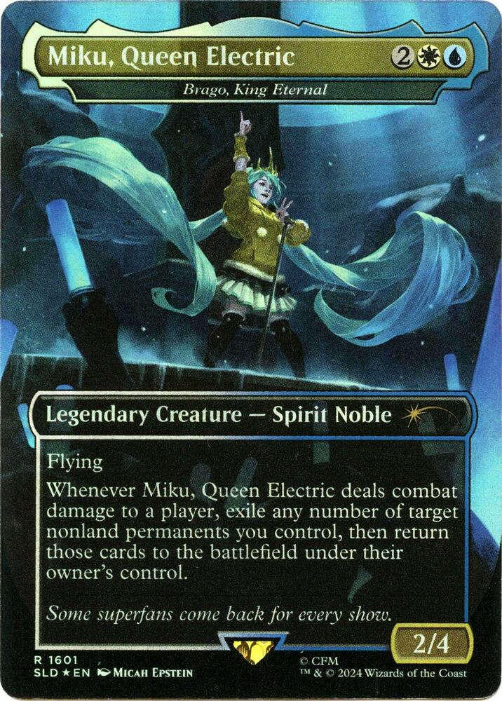 Miku, Queen Electric - Brago, King Eternal (Rainbow Foil) (1601) [Secret Lair Drop]