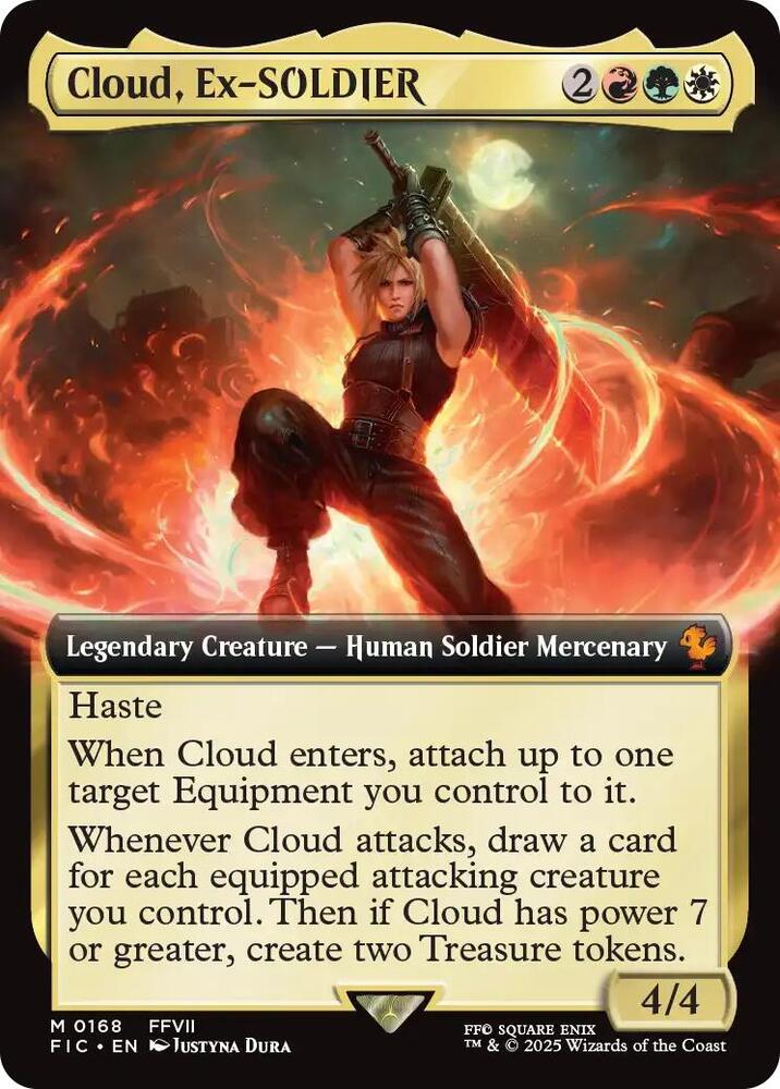 Cloud, Ex-SOLDIER (Extended Art) (168) [Final Fantasy Commander]