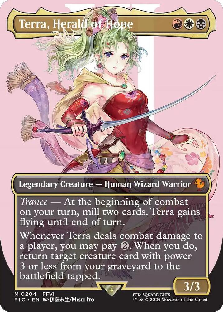 Terra, Herald of Hope (Borderless) (204) [Final Fantasy Commander]