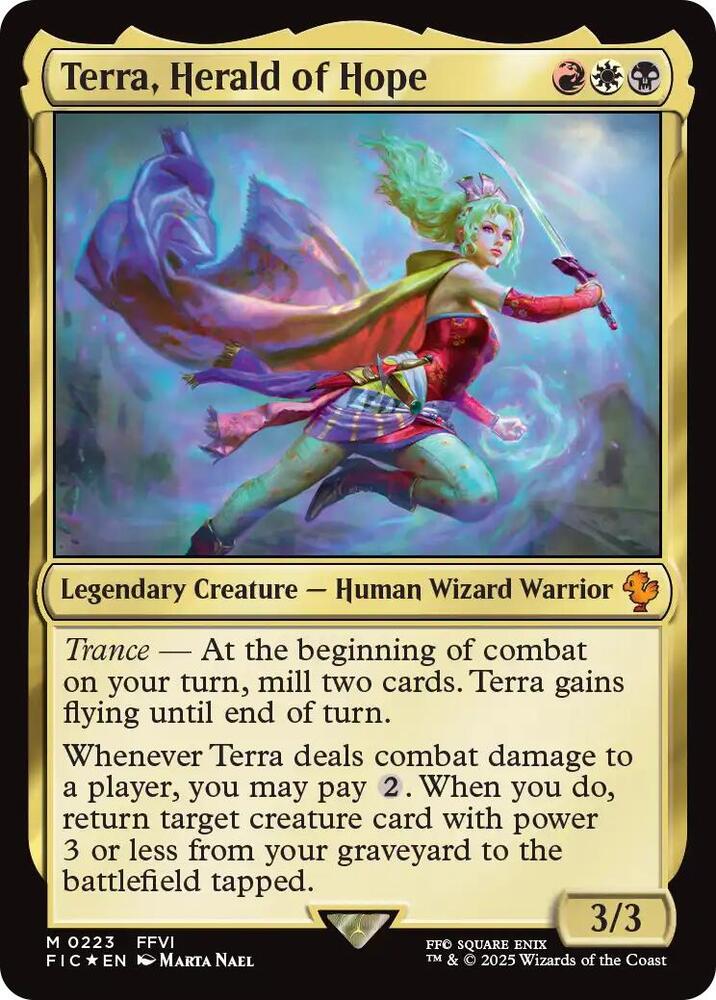 Terra, Herald of Hope (Surge Foil) (223) [Final Fantasy Commander]