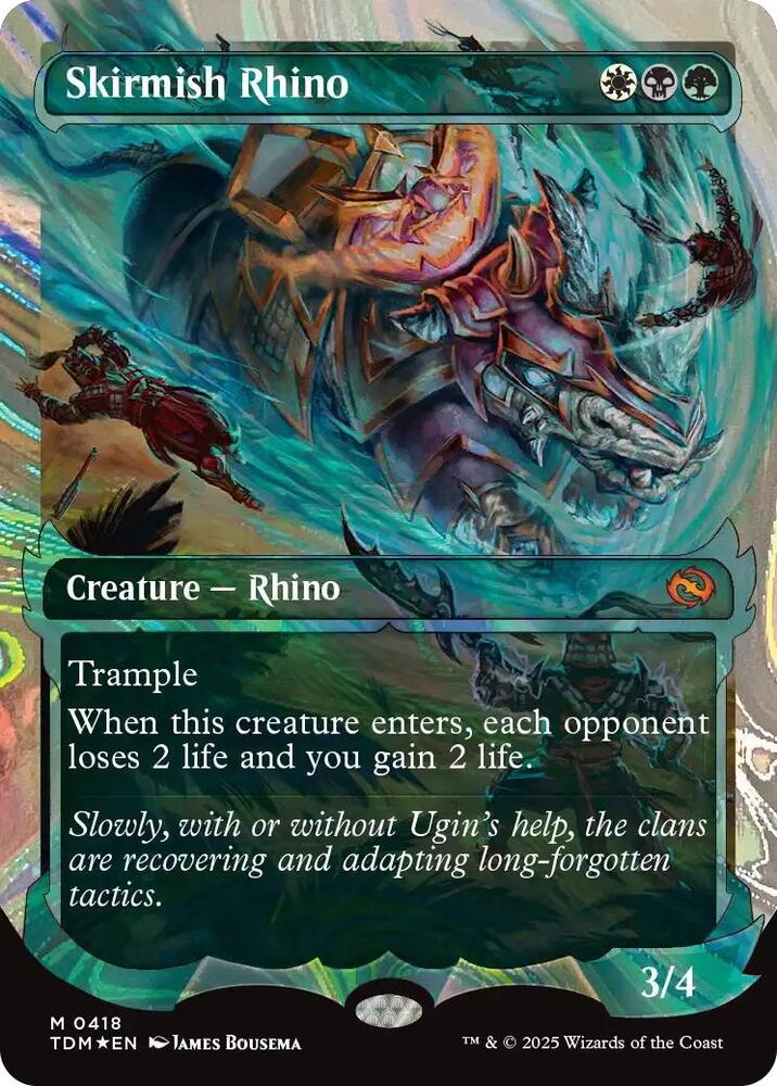 Skirmish Rhino (Showcase) (Halo Foil) (418) [Tarkir: Dragonstorm]