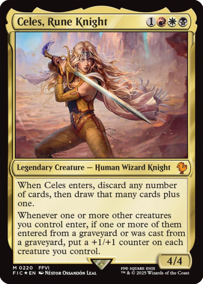 Celes, Rune Knight (Surge Foil) (220) [Final Fantasy Commander]