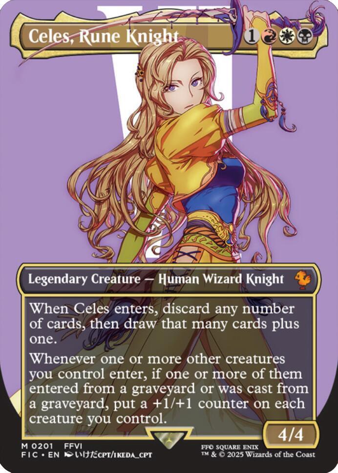 Celes, Rune Knight (Borderless) (201) [Final Fantasy Commander]