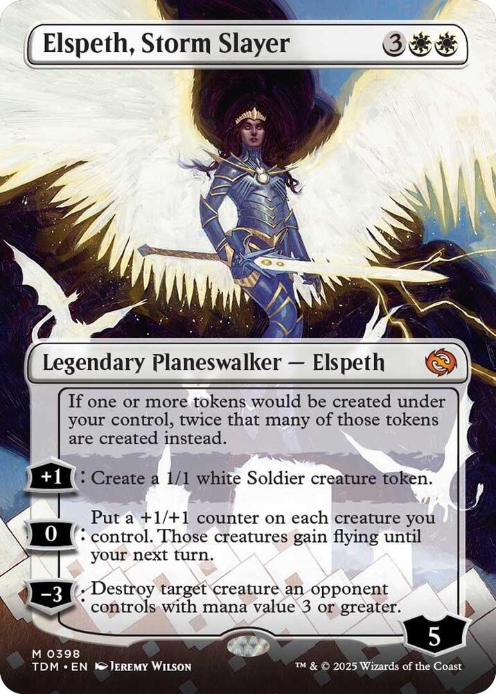 Elspeth, Storm Slayer (Borderless) (398) [Tarkir: Dragonstorm]