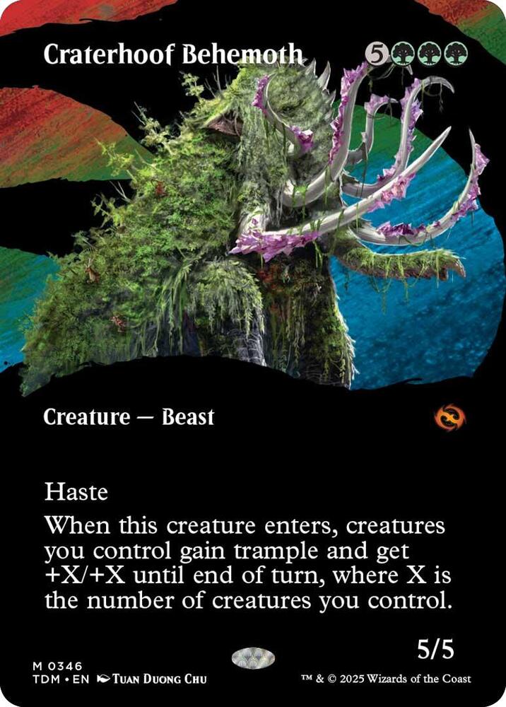 Craterhoof Behemoth (Borderless) (346) [Tarkir: Dragonstorm]