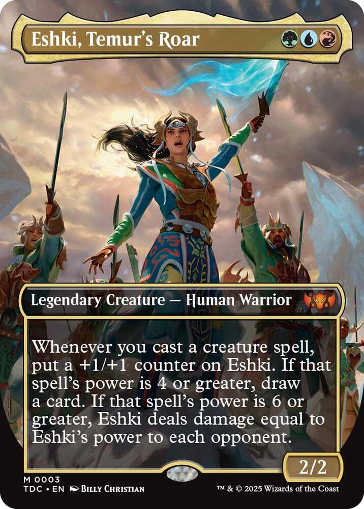 Eshki, Temur's Roar (Borderless) (3) [Tarkir: Dragonstorm Commander]