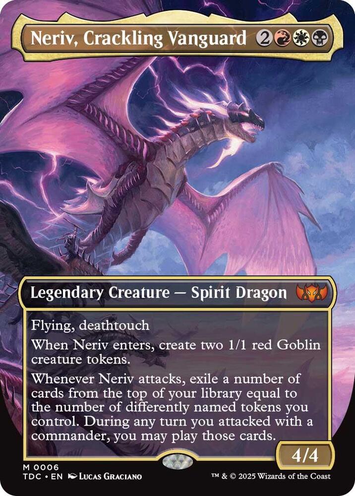 Neriv, Crackling Vanguard (Borderless) (6) [Tarkir: Dragonstorm Commander]