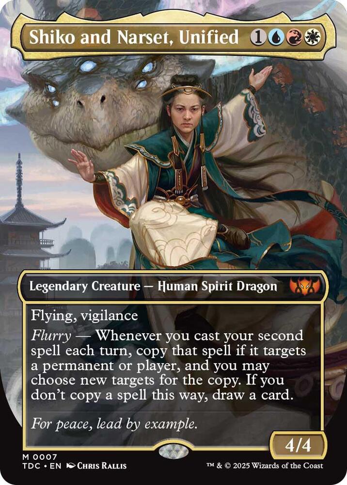 Shiko and Narset, Unified (Borderless) (7) [Tarkir: Dragonstorm Commander]