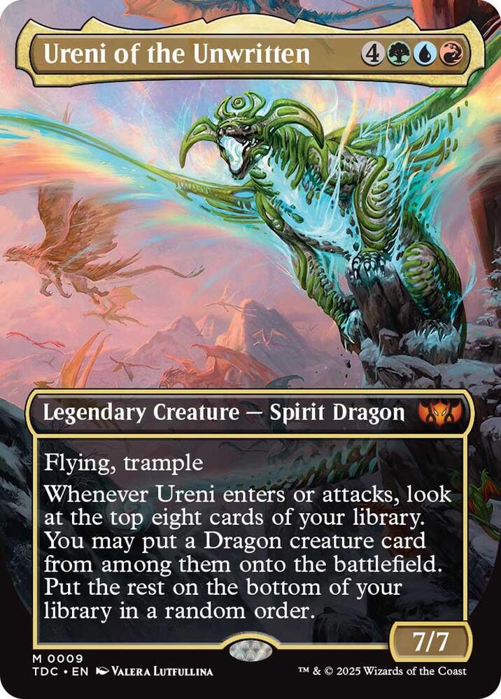 Ureni of the Unwritten (Borderless) (9) [Tarkir: Dragonstorm Commander]