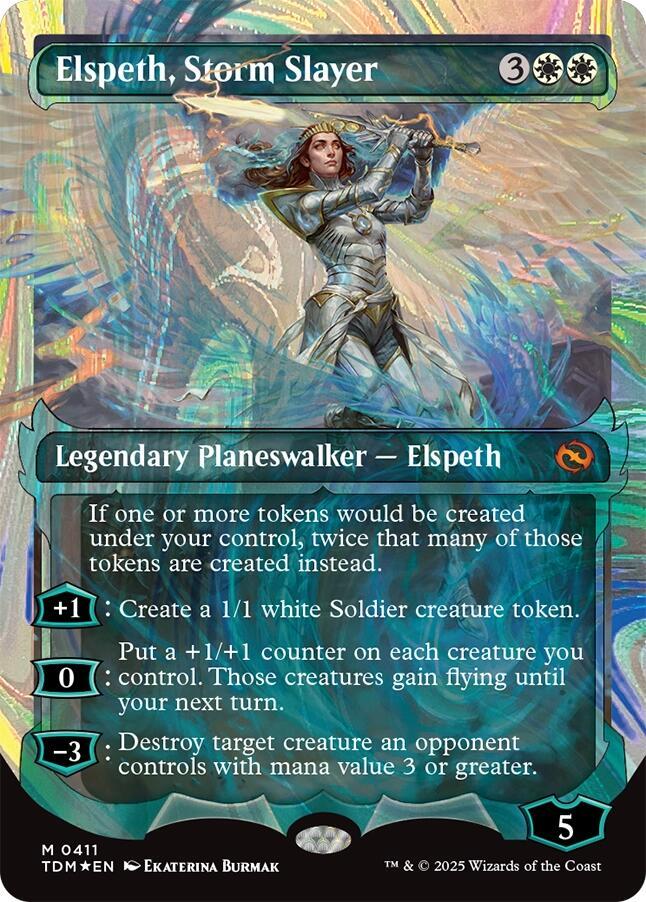 Elspeth, Storm Slayer (Showcase) (Halo Foil) (411) [Tarkir: Dragonstorm]