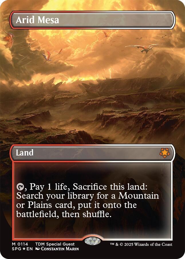 Arid Mesa (Borderless) (Dragonscale Foil) (114) [Special Guests]
