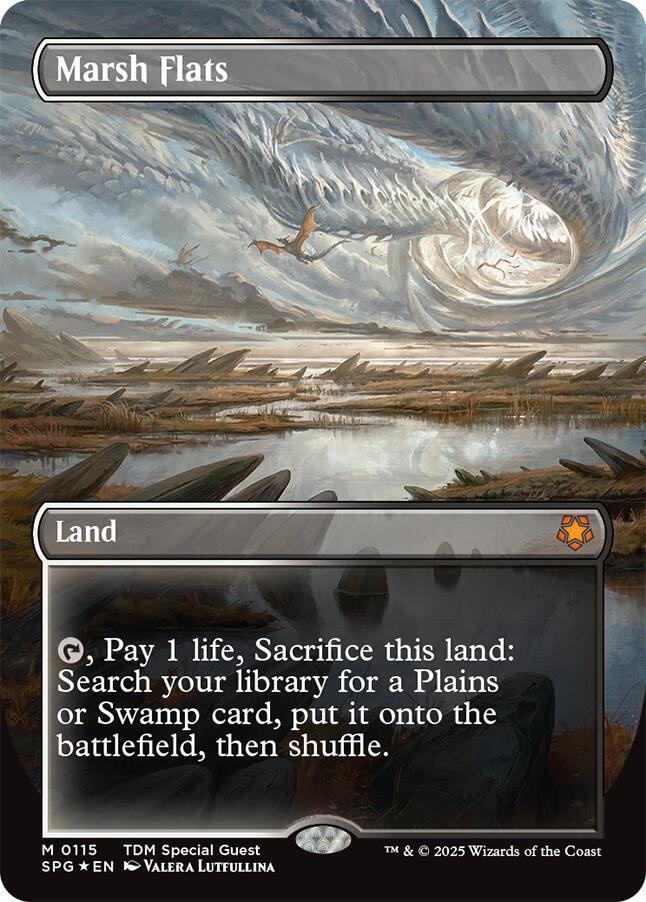 Marsh Flats (Borderless) (Dragonscale Foil) (115) [Special Guests]