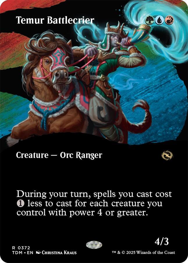 Temur Battlecrier (Borderless) (372) [Tarkir: Dragonstorm]