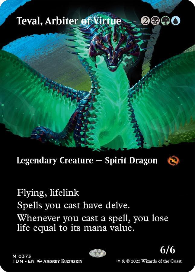 Teval, Arbiter of Virtue (Borderless) (373) [Tarkir: Dragonstorm]