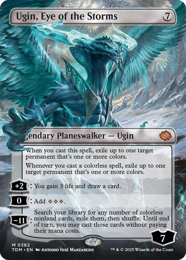 Ugin, Eye of the Storms (Borderless) (382) [Tarkir: Dragonstorm]