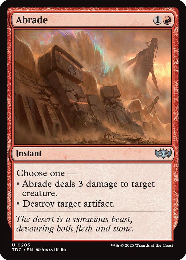 Abrade (203) [Tarkir: Dragonstorm Commander]
