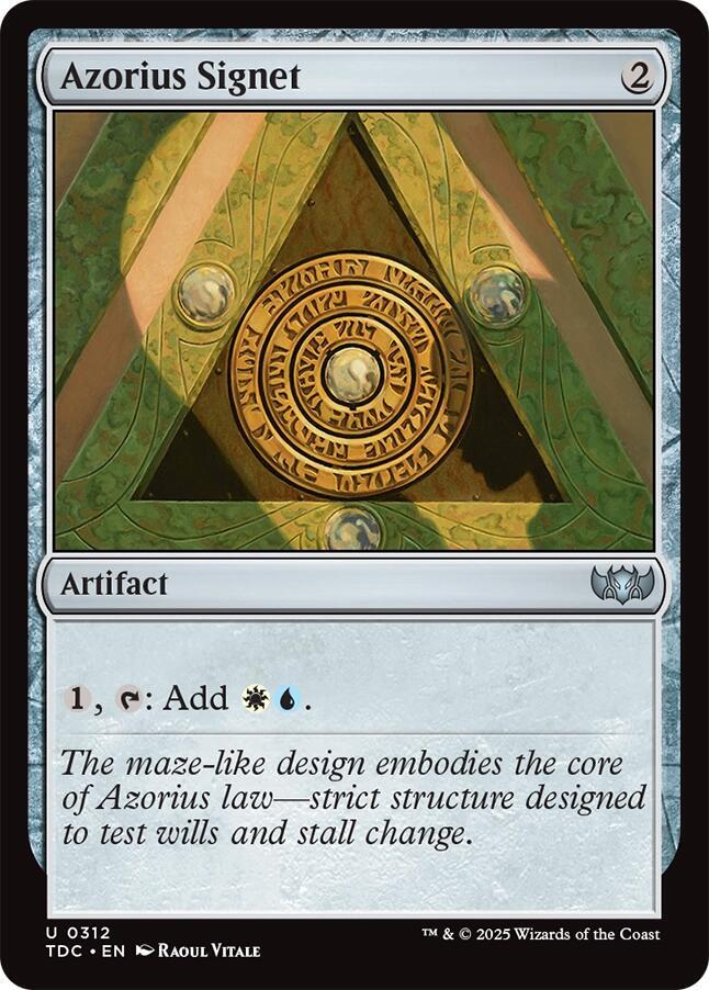 Azorius Signet (312) [Tarkir: Dragonstorm Commander]