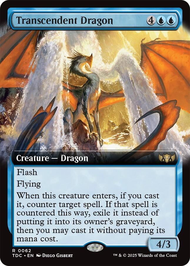 Transcendent Dragon (Extended Art) (62) [Tarkir: Dragonstorm Commander]