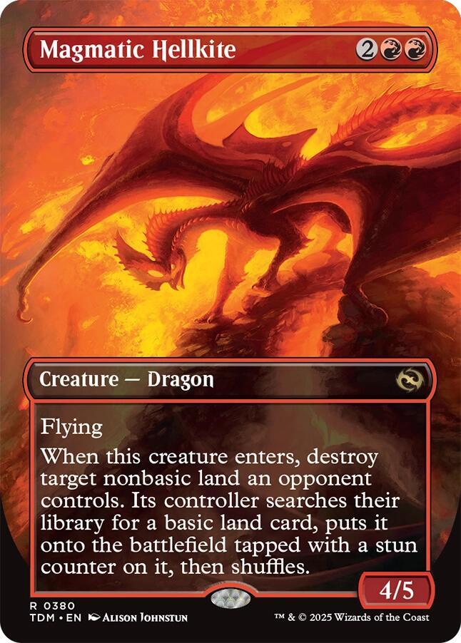 Magmatic Hellkite (Borderless) (380) [Tarkir: Dragonstorm]