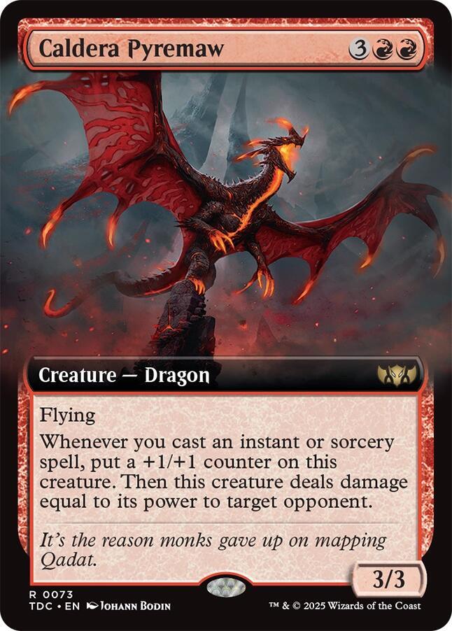Caldera Pyremaw (Extended Art) (73) [Tarkir: Dragonstorm Commander]