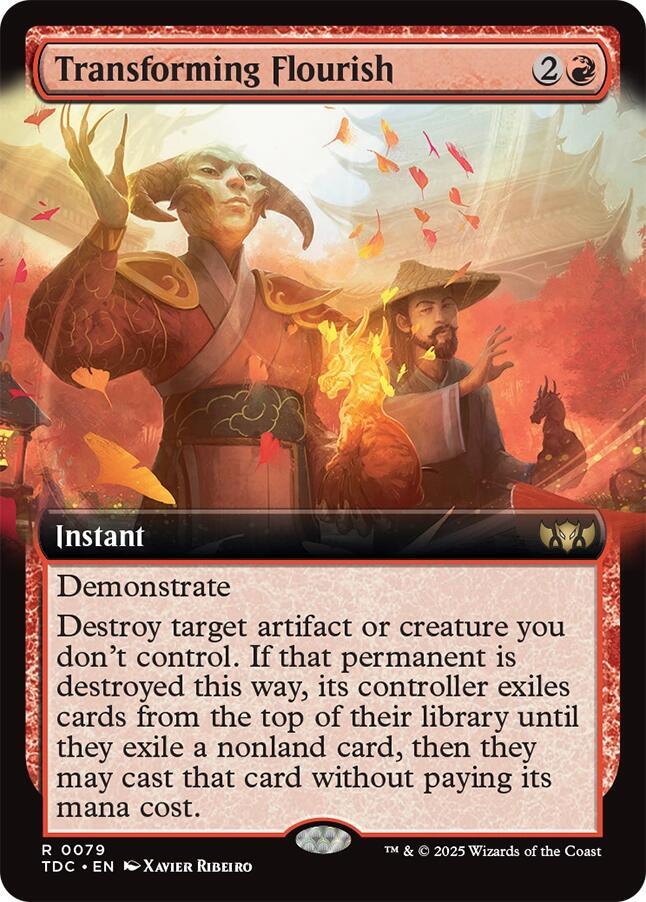 Transforming Flourish (Extended Art) (79) [Tarkir: Dragonstorm Commander]