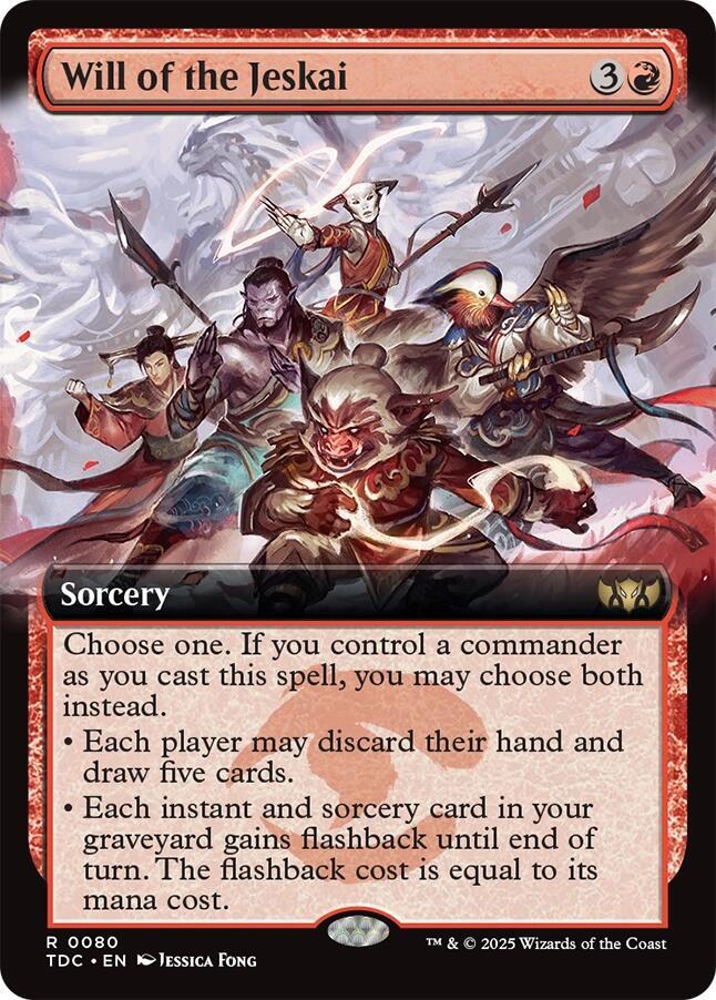 Will of the Jeskai (Extended Art) (80) [Tarkir: Dragonstorm Commander]