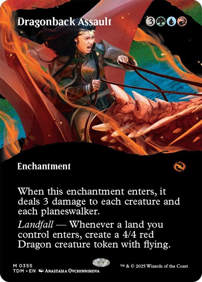 Dragonback Assault (Borderless) (355) [Tarkir: Dragonstorm]
