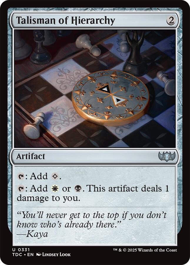 Talisman of Hierarchy (331) [Tarkir: Dragonstorm Commander]