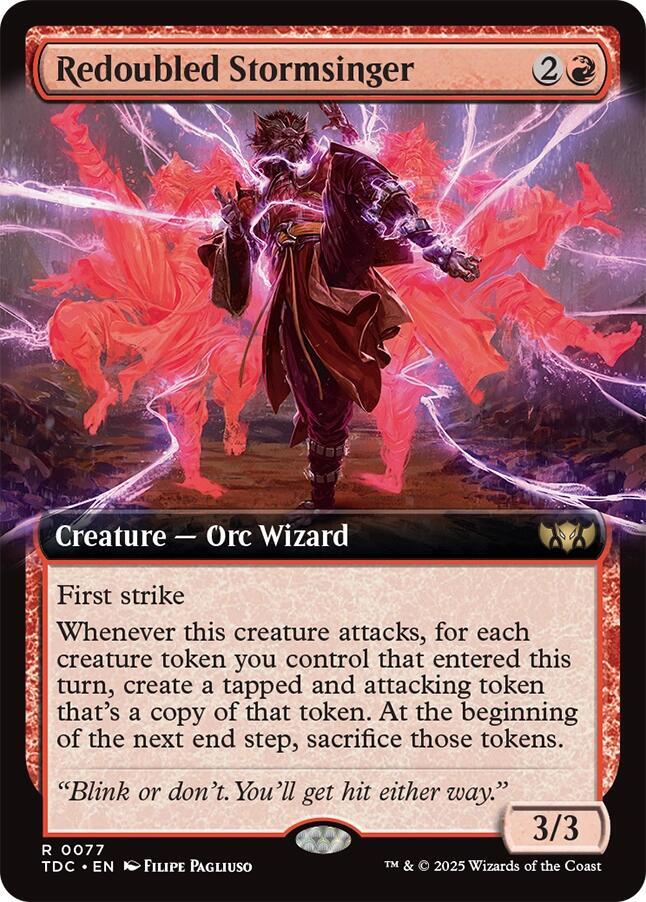 Redoubled Stormsinger (Extended Art) (77) [Tarkir: Dragonstorm Commander]