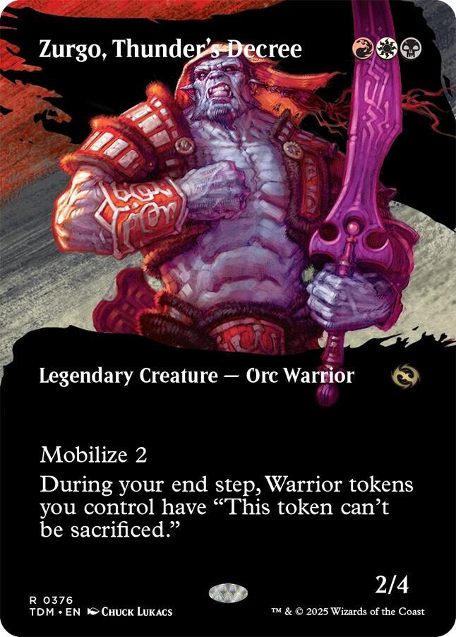Zurgo, Thunder's Decree (Borderless) (376) [Tarkir: Dragonstorm]