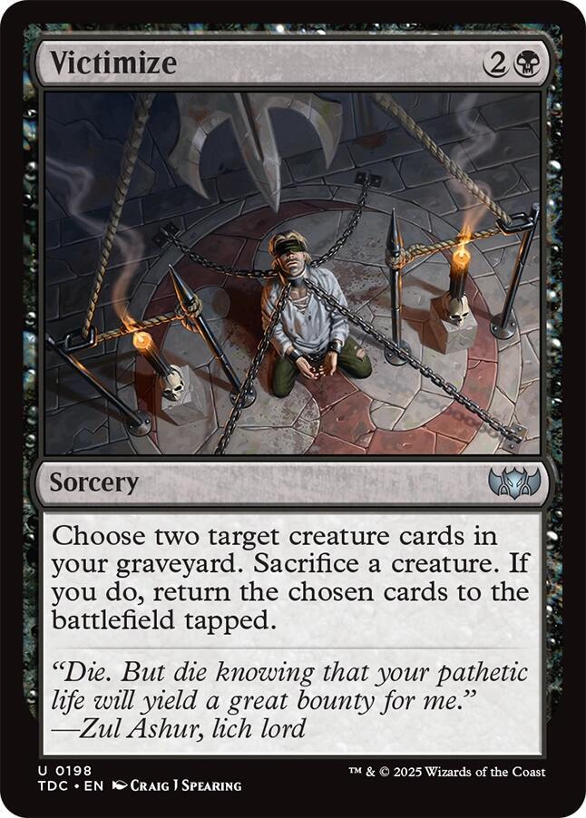 Victimize (198) [Tarkir: Dragonstorm Commander]