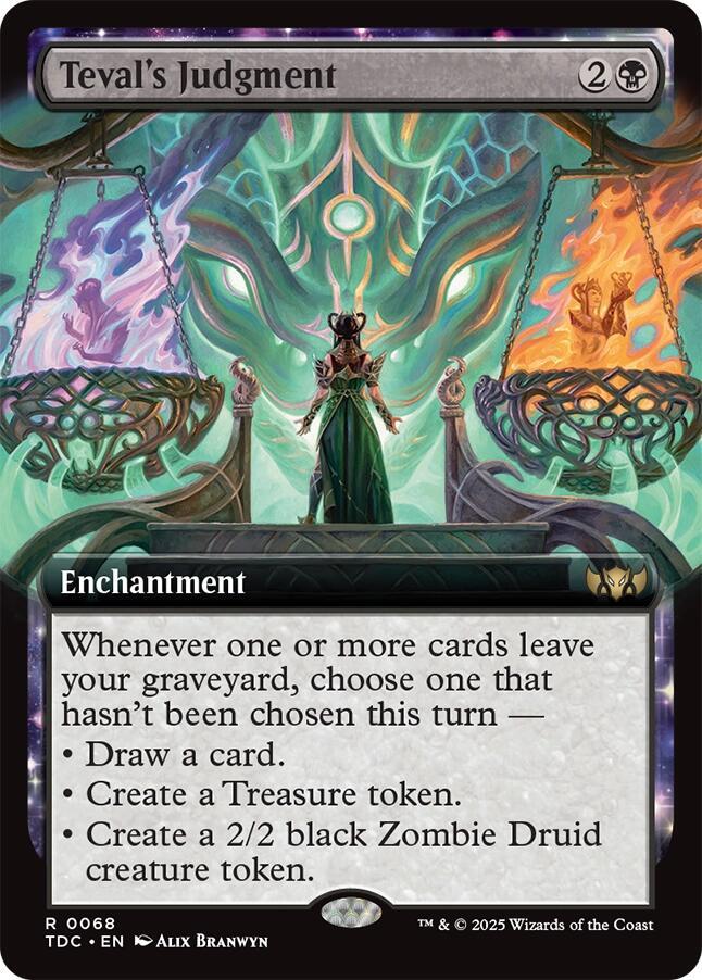 Teval's Judgment (Extended Art) (68) [Tarkir: Dragonstorm Commander]
