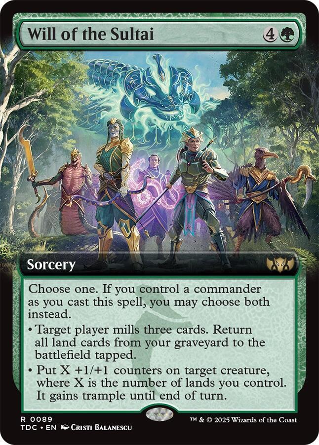 Will of the Sultai (Extended Art) (89) [Tarkir: Dragonstorm Commander]