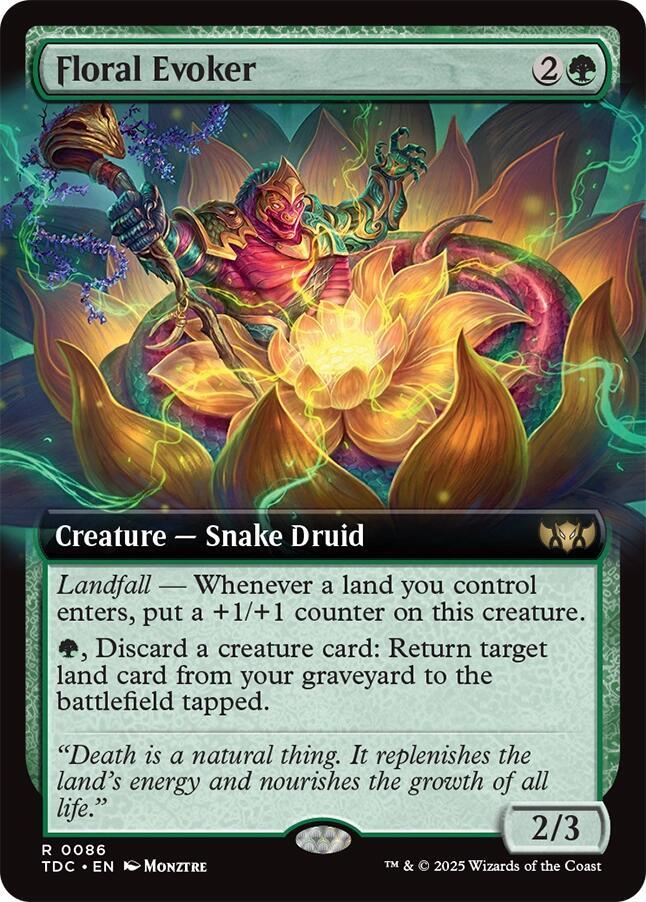 Floral Evoker (Extended Art) (86) [Tarkir: Dragonstorm Commander]