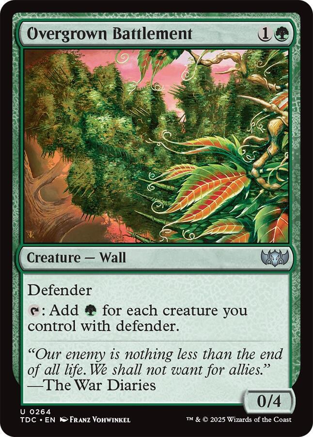 Overgrown Battlement (264) [Tarkir: Dragonstorm Commander]