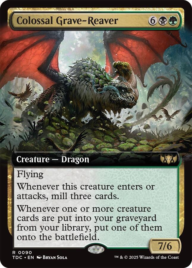 Colossal Grave-Reaver (Extended Art) (90) [Tarkir: Dragonstorm Commander]