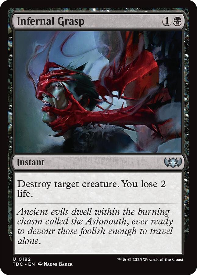 Infernal Grasp (182) [Tarkir: Dragonstorm Commander]