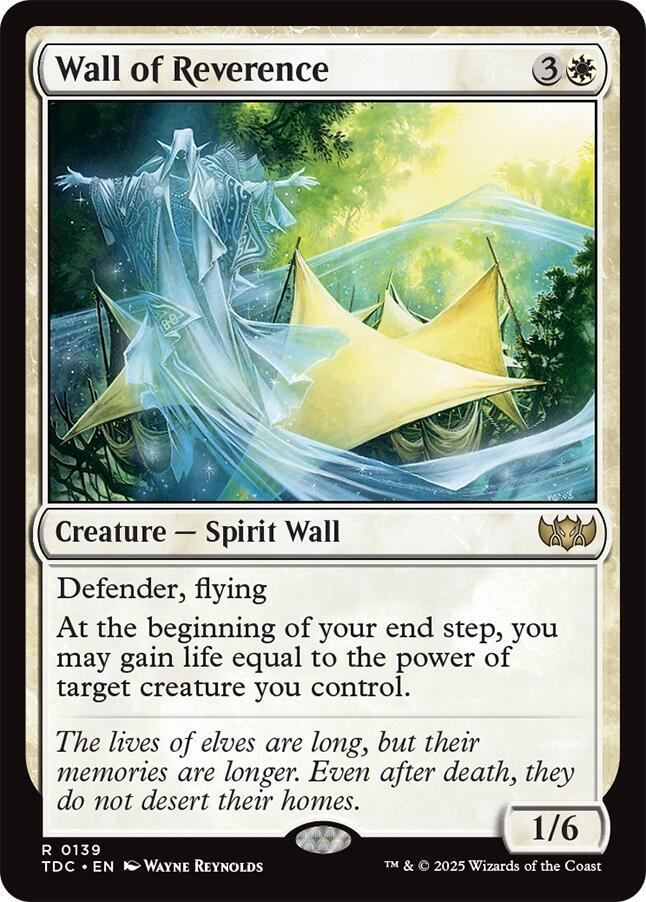 Wall of Reverence (139) [Tarkir: Dragonstorm Commander]