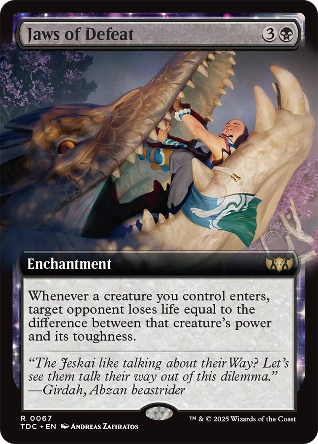 Jaws of Defeat (Extended Art) (67) [Tarkir: Dragonstorm Commander]