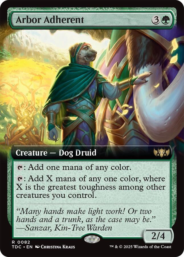 Arbor Adherent (Extended Art) (82) [Tarkir: Dragonstorm Commander]