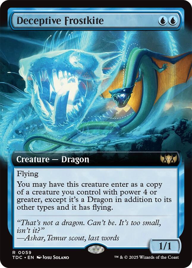 Deceptive Frostkite (Extended Art) (59) [Tarkir: Dragonstorm Commander]