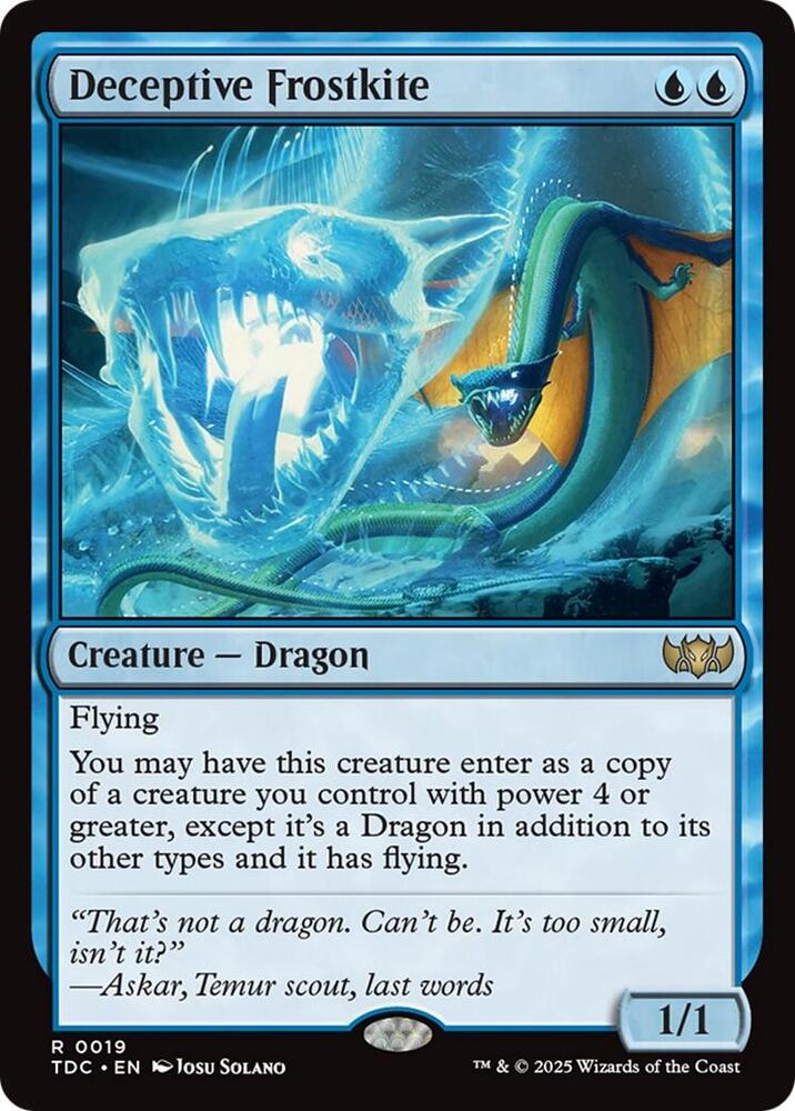 Deceptive Frostkite (19) [Tarkir: Dragonstorm Commander]