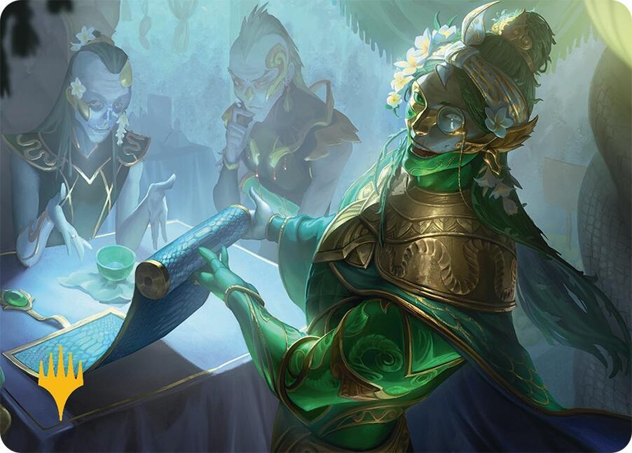 Sibsig Appraiser Art Card (8/54) (Gold-Stamped Planeswalker Symbol) [Tarkir: Dragonstorm Art Series]