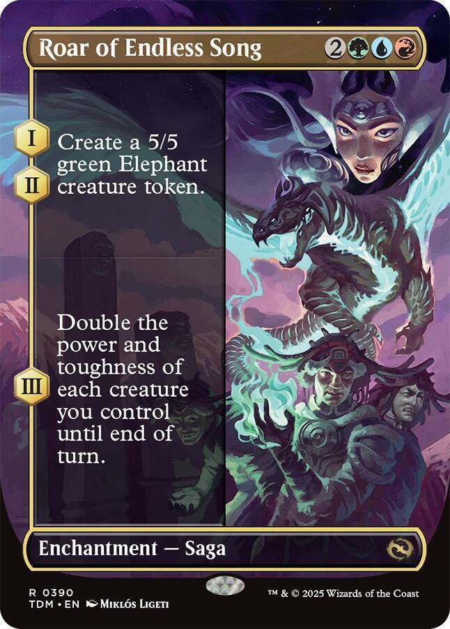 Roar of Endless Song (Borderless) (390) [Tarkir: Dragonstorm]