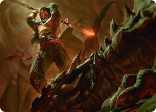 Sarkhan's Resolve Art Card (18/54) [Tarkir: Dragonstorm Art Series]