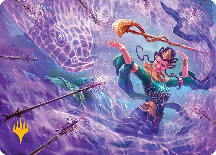 Snakeskin Veil Art Card (19/54) (Gold-Stamped Planeswalker Symbol) [Tarkir: Dragonstorm Art Series]