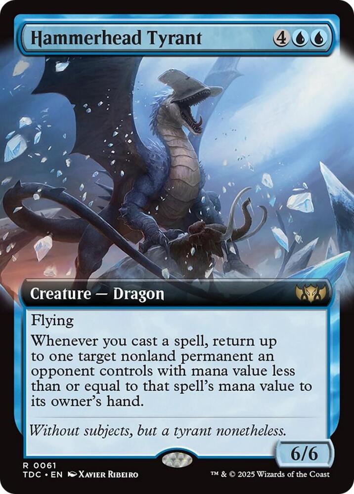 Hammerhead Tyrant (Extended Art) (61) [Tarkir: Dragonstorm Commander]